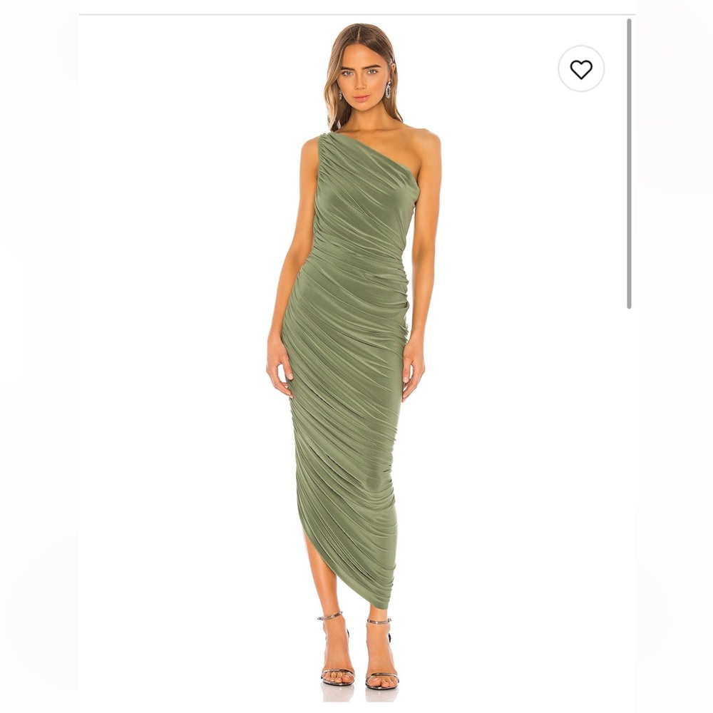 Norma Kamali Diana Gown in Celadon